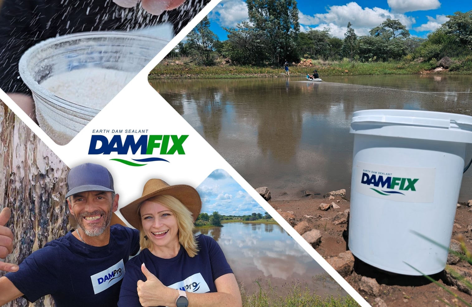 Seal leaks fast in earth dams with DAMFIX!
